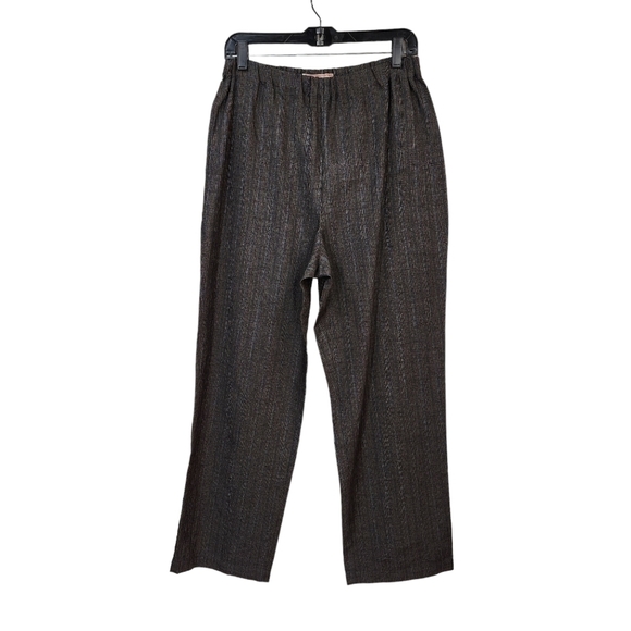 Su-Zen Women's Relaxed Straight Pull-On Linen Blend Pants - 2 - Picture 1 of 5